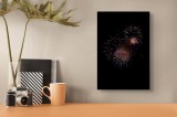 Tablou Canvas Explozie de culori &icirc;n noapte Negru, 26 x 39 cm, CMCLASS
