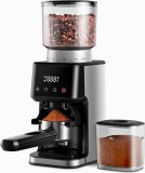 Rasnita de Cafea, Automata, 51 Niveluri de Macinare, Ecran Digital, Control Tactil, Suport Portafiltru, Lame Inox, 12 Portii, Timer, Ideala pentru Esp