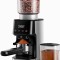 Rasnita de Cafea, Automata, 51 Niveluri de Macinare, Ecran Digital, Control Tactil, Suport Portafiltru, Lame Inox, 12 Portii, Timer, Ideala pentru Esp