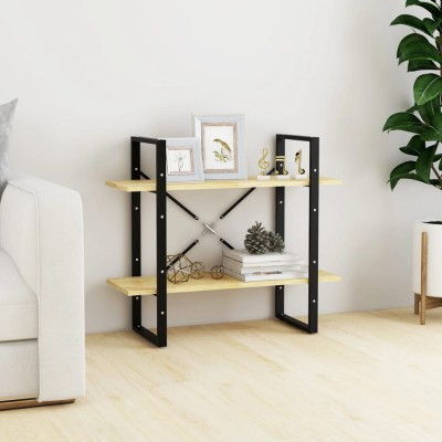 vidaXL Bibliotecă cu 2 rafturi, 80x30x70 cm, lemn masiv de pin 806452 foto