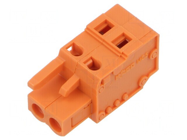 Regletă de conexiuni deconectabilă 5,08mm, 2 piste, mufe drepte