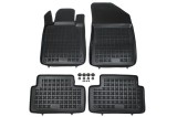 Set covorase auto din cauciuc Peugeot 508, 11.2010-12.2018, negru, presuri tip tavita, Rezaw 201309, Aftermarket