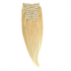 Clip-On Par Natural MegaVolum 50cm 240gr Blond Deschis #60 foto