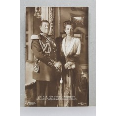 PRINTUL WILHELM de HOHENZOLLERN si SOTIA , ADELGUNDE nascuta PRINTESA de BAYERN , CARTE POSTALA ILUSTRATA , MONOCROMA , NECIRCULATA , PERIOADA INTERB