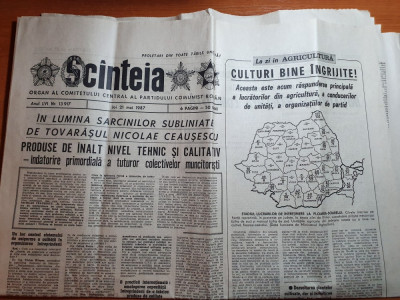 scanteia 21 mai 1987-articol satul sangeru jud. prahova foto