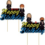 Set de 2 topere de tort Hilloly, acril, multicolor, 14,6 x 16,2 cm