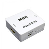 Convertor ( adaptor ) de la VGA la HDMI ( VGA2HDMI ) video audio, nou !