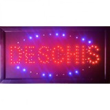 Cumpara ieftin Reclama LED Interior Deschis/Inchis, 50x25cm, 5W, 230V, Negru, PVC, Montare Perete/Fereastra