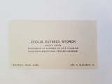 Cecilia Cutescu Stork, Carte de vizita