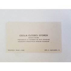 Cecilia Cutescu Stork, Carte de vizita