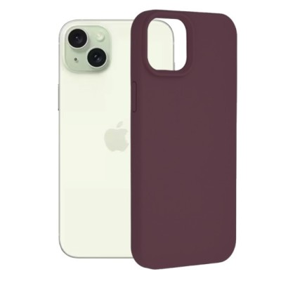 Husa pentru iPhone 15 Plus - Techsuit Soft Edge Silicone - Plum Violet foto