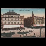 Carte poștală veche Oradea &ndash; Piata B&eacute;mer &ndash; 1915