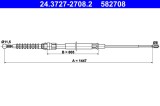 ATE 24.3727-2708.2 Cablu, frana de parcare
