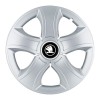 Set 4 Capace Roti 14 inchi (R14) Bis Gri, Compatibile Cu Skoda Alb Negru, Autohelix MSA