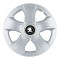 Set 4 Capace Roti 14 inchi (R14) Bis Gri, Compatibile Cu Skoda Alb Negru