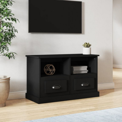 Comoda TV, negru, 80x35x50 cm, lemn prelucrat GartenMobel Dekor foto