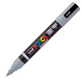 Marker UNI PC-5BR, varf pensula, 1-4 mm, gri, Posca (M1615)
