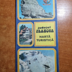 harta turistica judetul prahova - din anul 1984 - dimensiuni 65/47 cm
