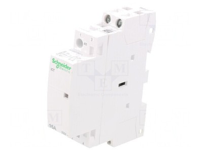 Contactor 2P 16A 220VAC IP20 18mm foto