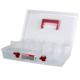 Organizator cu maner Proline, 85 x 195 x 295 mm, plastic, 5 casete