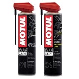 Cumpara ieftin Pachet curatare si lubrifiere moto MC Care C1 si C4