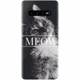 Husa silicon pentru Samsung Galaxy S10, Meow Cute Cat