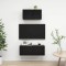 vidaXL Set dulap TV, 2 piese, negru, PAL