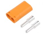 Conector Alimentare DC 2 Pin Lipire Portocaliu