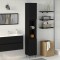 vidaXL Dulap de Baie Stejar Negru 30 x 30 x 190 cm Lemn compozit 862882