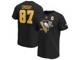 Pittsburgh Penguins tricou de bărbați Sidney Crosby #87 Stack Logo Name &amp;amp; Number black - S