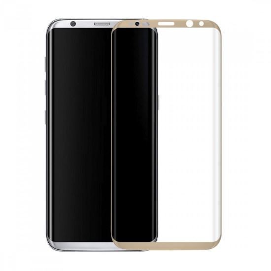 Folie sticla Samsung Galaxy S8 3D Gold Folie sticla Samsung Galaxy S8 3D Gold