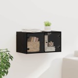 Dulap de perete Stejar Negru 68 x 37 x 35 cm Lemn compozit