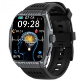 Cumpara ieftin Smartwatch iSEN JT03 Gray, 1.85 HD, Imbunatatire somn, Glicemie, PPG+ECG, HR, Apel Bt, SOS, Asist. vocal, Ingrijire de la distanta