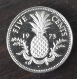 Moneda Bahamas - 5 Cents 1973 - Proof