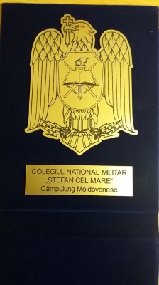 D16 18 - Placheta - Colegiul Stefan cel Mare - Campulung Moldovenesc foto