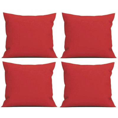Set 4 Perne decorative patrate, 40x40 cm, pentru canapele, plina cu Puf Mania Relax, culoare rosu foto