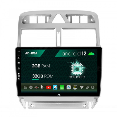 Navigatie Peugeot 307, Android 12, A-Octacore 2GB RAM + 32GB ROM, 9 Inch - AD-BGA9002+AD-BGRKIT266 foto