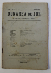 DUNAREA DE JOS , REVISTA LITERARA CULTURALA , ANUL II , NR. 4 , DECEMBRIE 1909 foto