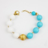 Cumpara ieftin Brățară Mirage din agat alb și turcoaz