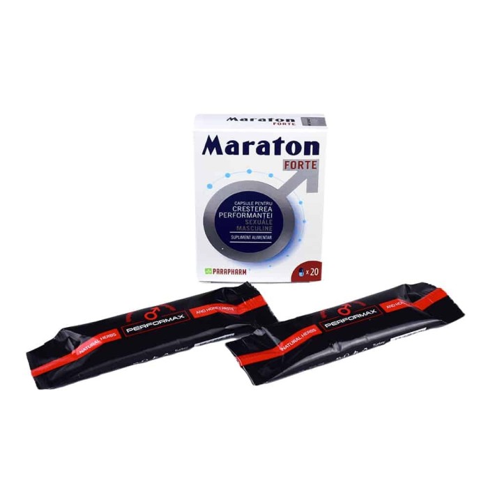 PACHET Maraton Forte 20 cps + Miere pentru Potenta 2 pliculete PACHET Maraton Forte 20 cps + Miere pentru Potenta 2 pliculete