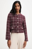 Answear.LAB sacou culoarea bordo, un singur rand de nasturi, modelator