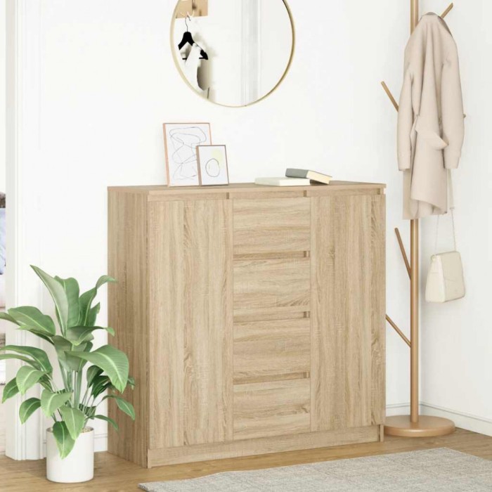 Gossi bufeta cu sertare stejar sonoma 100,5x35x98,5 cm lemn prelucrat