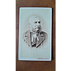 Fotografie tip CDV, barbat inceput de secol XX