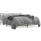 Cumpara ieftin Cadru de pat, stejar sonoma, 150x200cm, lemn prelucrat si metal