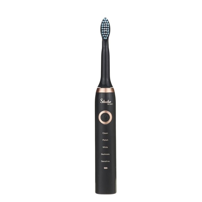 Periuta de Dinti Electrica Shuke SK-601, 5 Programe Spalare, 3 Capete de Schimb, Neagra