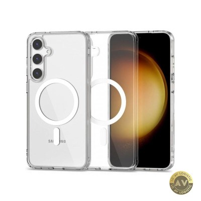 Husa MagSafe pentru Samsung Galaxy S24 S921 Tech-Protect Flexair Hybrid Transparenta foto