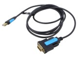 Adaptor USB-RS232 D-Sub 9pin, USB A 2m negru