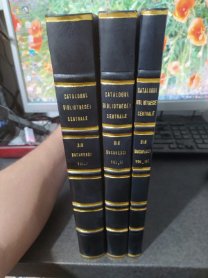 Catalogulu alfabeticu de cărțile aflate &amp;icirc;n Bibliotheca Centrală 3 vol 1865-9 081 foto