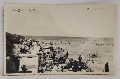 MOVILA , PLAJA , FOTOGRAFIE TIP CARTE POSTALA , 1933 foto