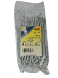 Set 100 buc colier cablu 140x3.6mm din plastic gri Cobra 913A